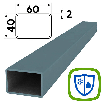 Труба профильная 60х40х2мм длина 6 метров с антикоррозийной обработкой