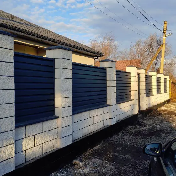 Забор жалюзи ХайТек RAL7024 МАТТЕ Серый Графит двусторонний матовый