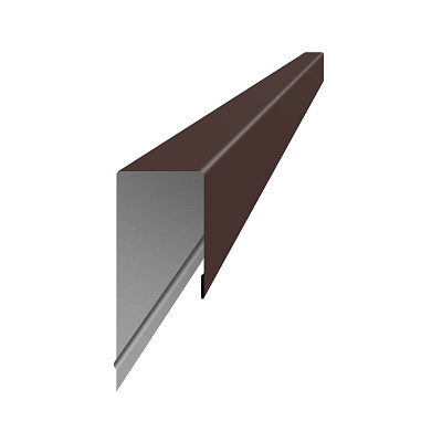 Планка заборная П-образная 10мм RAL8017 Шоколад 3.00 м