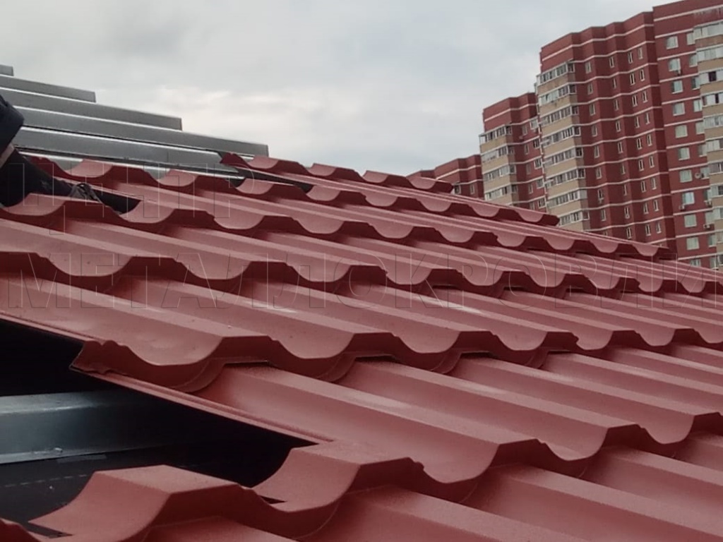 Металлочерепица Геркулес 8004 терракотовый Стальной Бархат от Центра Металлокровли в Рязани Металлочерепица Геркулес 8004 терракотовый Стальной Бархат от Центра Металлокровли в Рязани