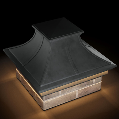 Колпак Монблан Премиум Серый с подсветкой на столб 1.5 кирпича фото 3