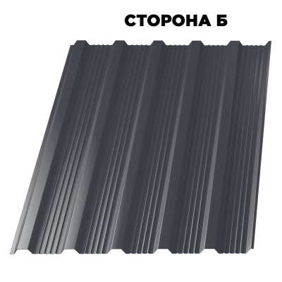 Профнастил НС-21 RAL7024 Серый Графит ш 1.17 (1,10) 0,45мм