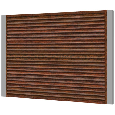 Забор жалюзи ЭКО-Z Античное Дерево 3D Принтек двусторонний на металлических столбах